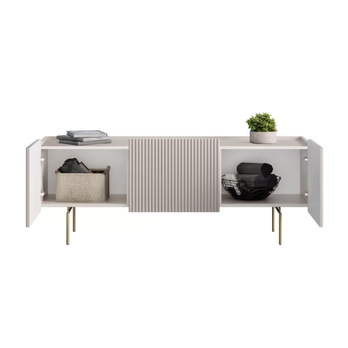 Szafka RTV Malmi 150 cm - kaszmir / złote nóżki